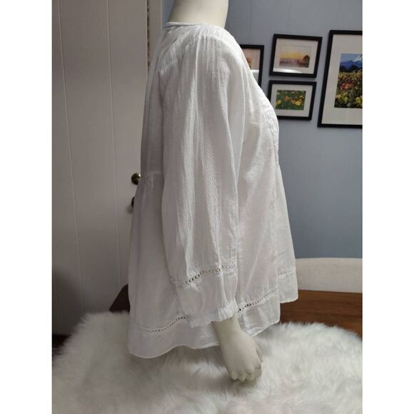 JP and Maddie Sundance Sheer Lined Bodice Boho Blouse - Picture 2 of 4
